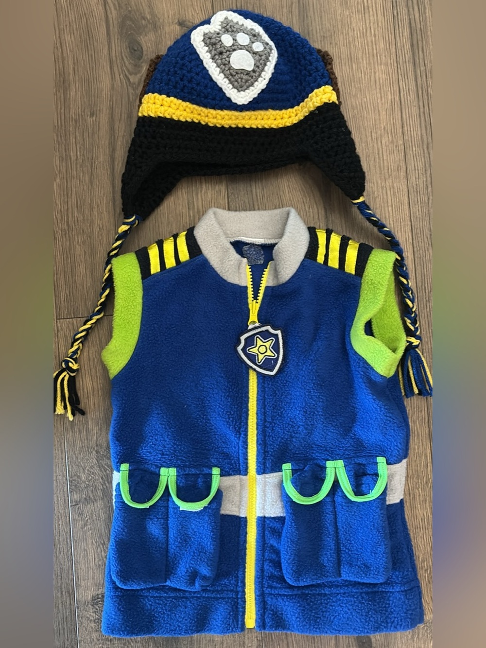 18 month to 2T Chase Costume Vest with Knit Hat